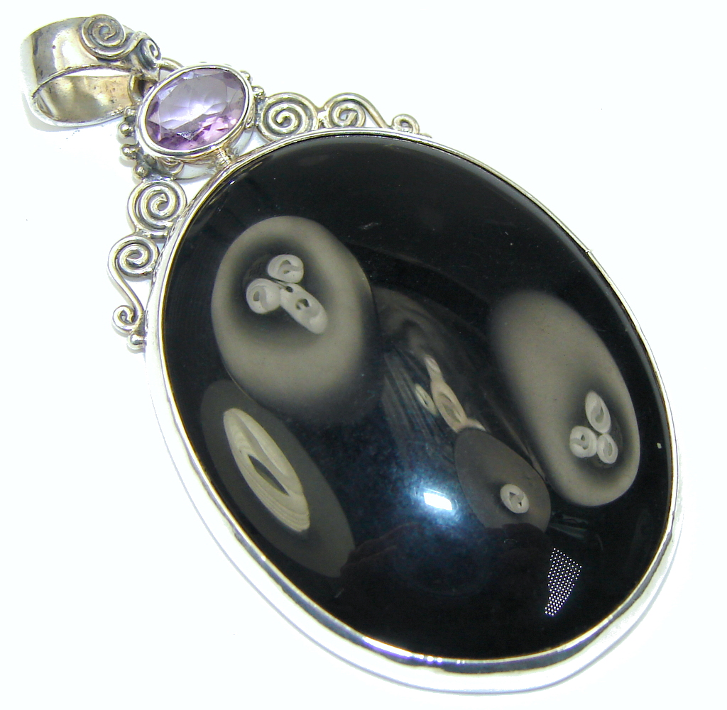 Bali Secret! Black Onyx Sterling Silver Pendant