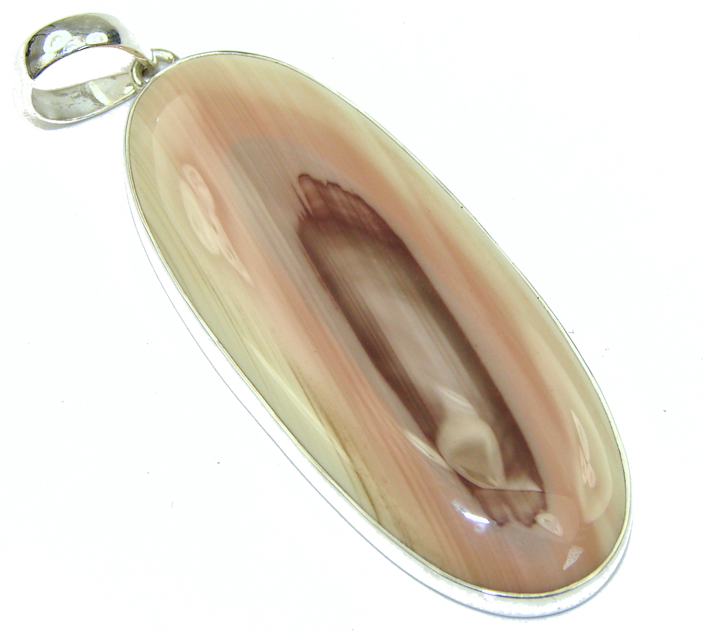 Big! Amazing! AAA Imperial Jasper Sterling Silver Pendant
