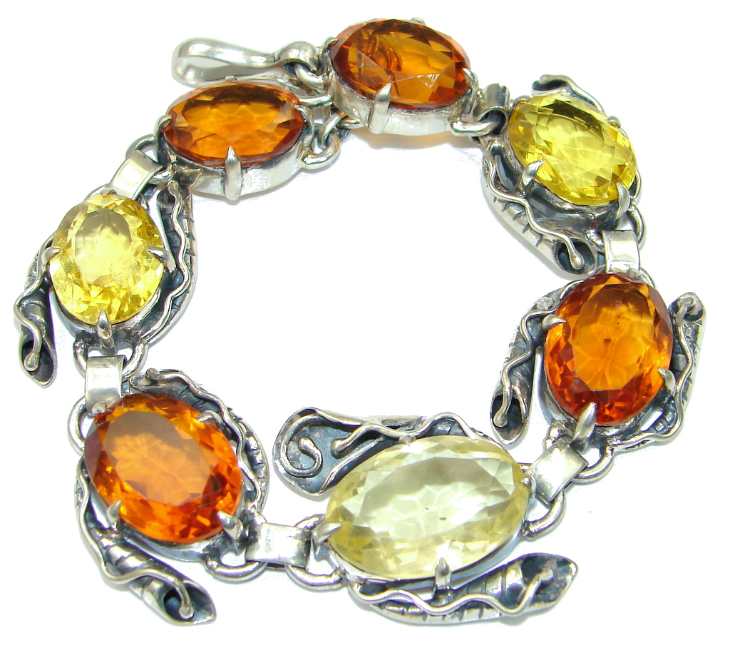 Evening Tide! Golden Topaz Sterling Silver Bracelet