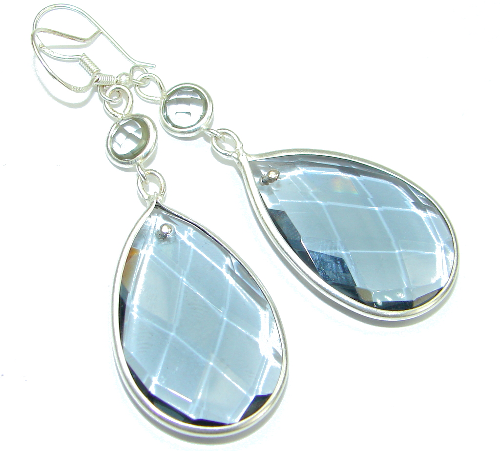 Amazing! Brownish Quartz Sterling Silver earrings