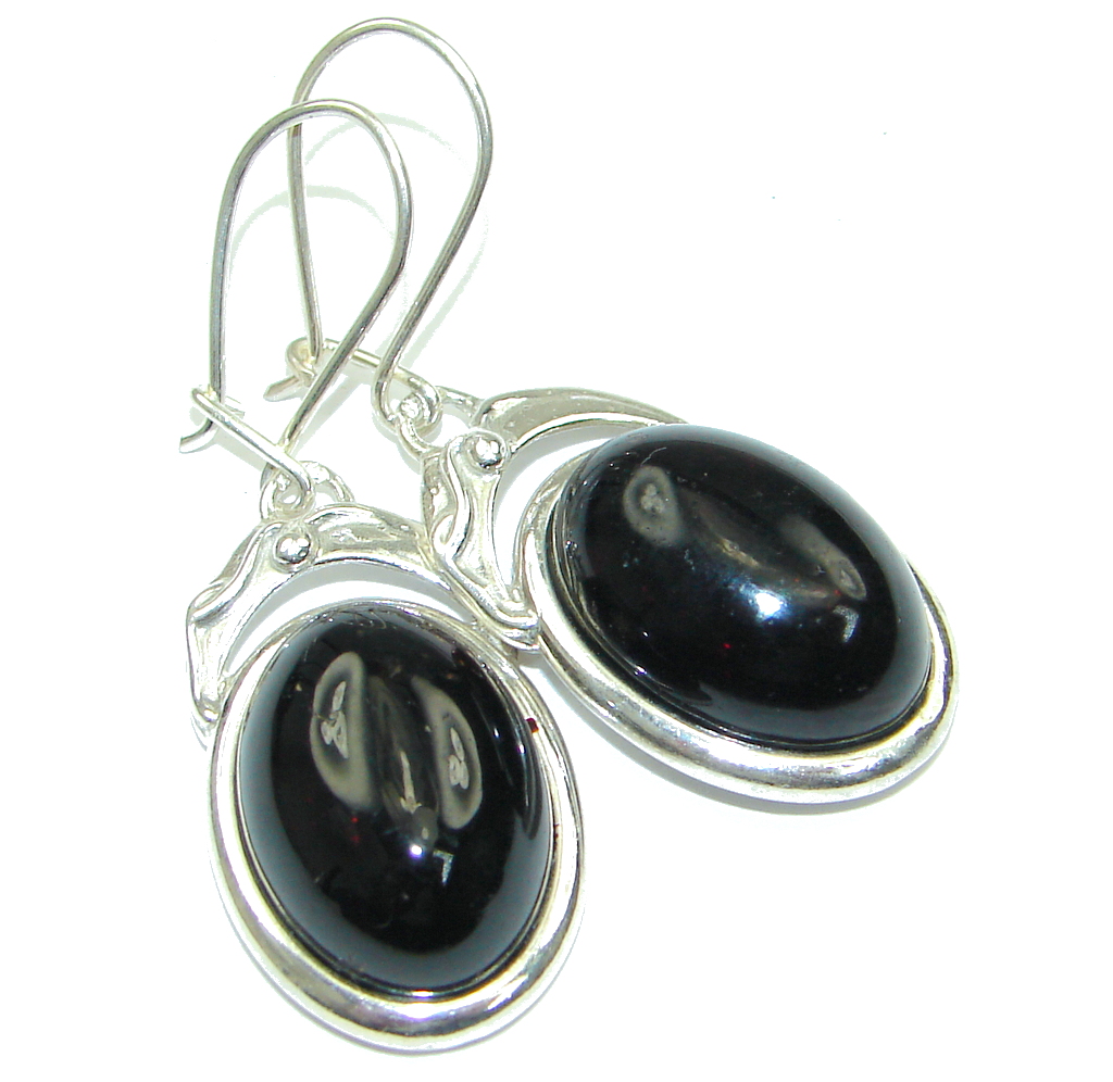 Amazing! Black Onyx Sterling Silver earrings