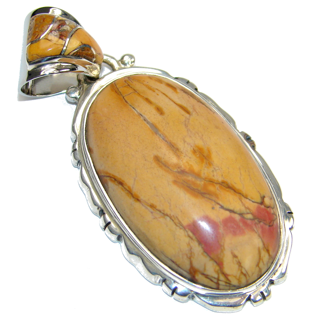 Beautiful! Red Creek Jasper Sterling Silver Pendant