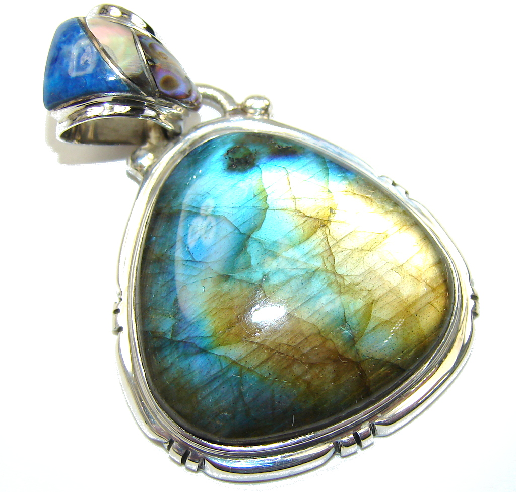 Just Perfect! AAA Blue Labradorite Sterling Silver Pendant