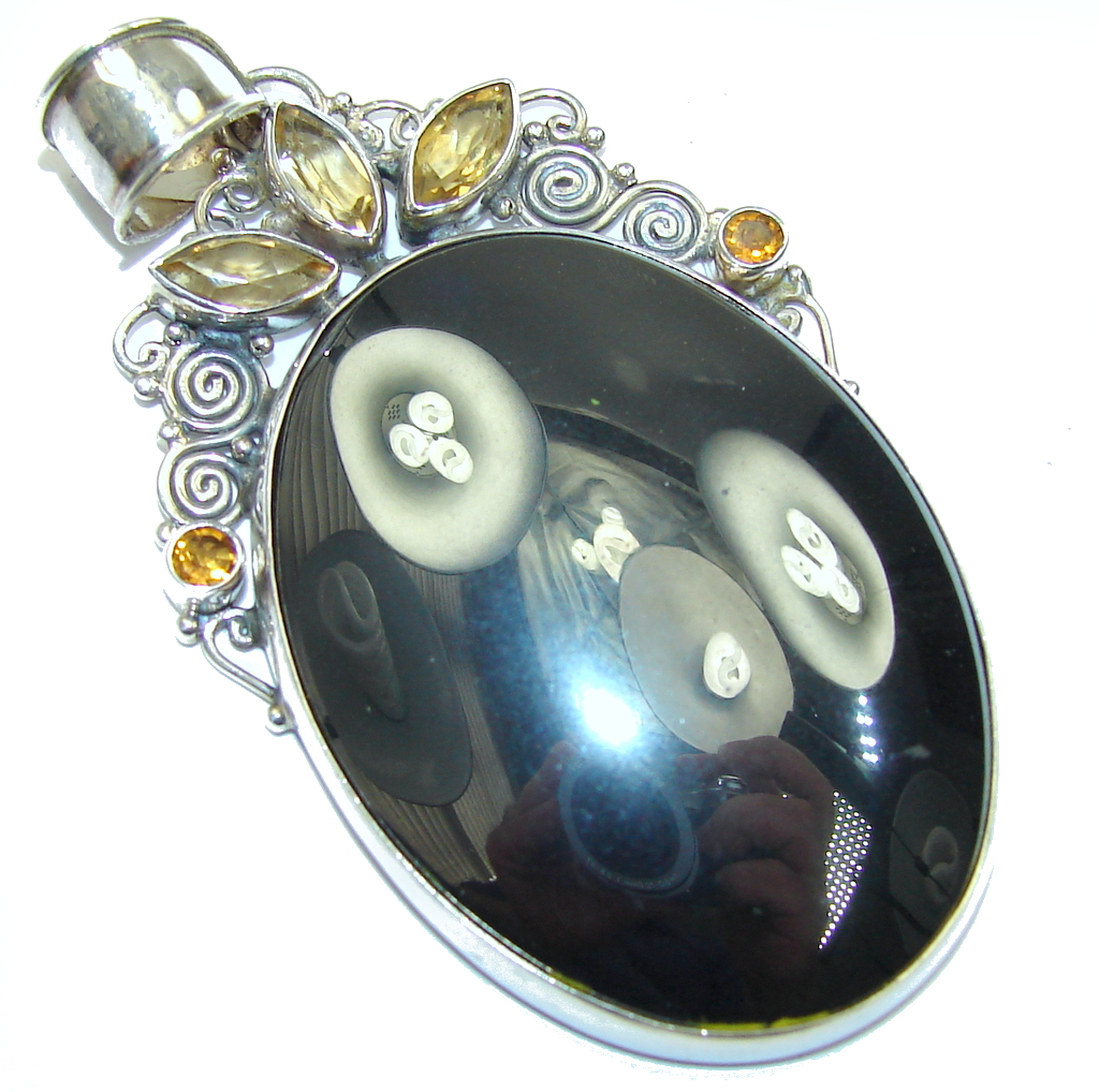 Amazing Silver Hematite Sterling Silver Pendant