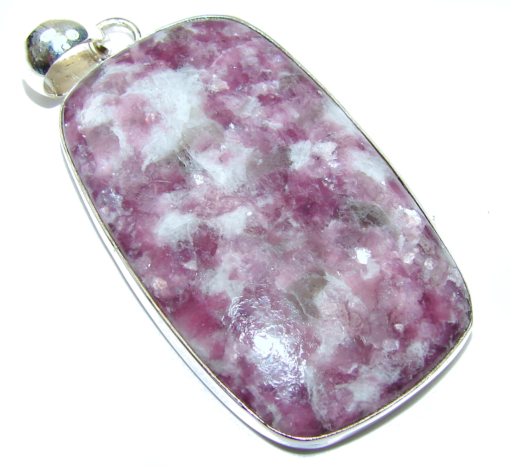 Amazing Crushed Amethyst Sterling Silver Pendant