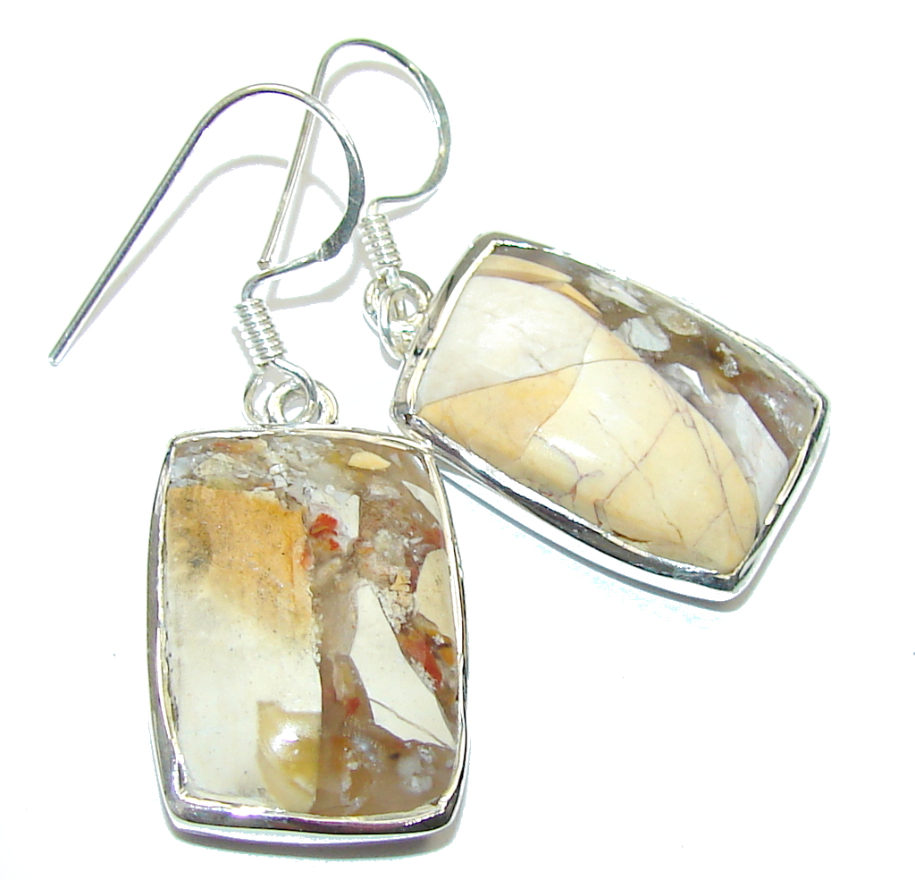 Amazing Burro Creek Jasper Sterling Silver earrings