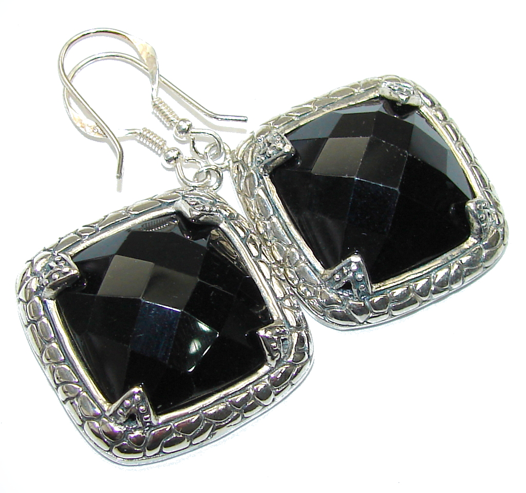 Fantastic Black Onyx Sterling Silver earrings