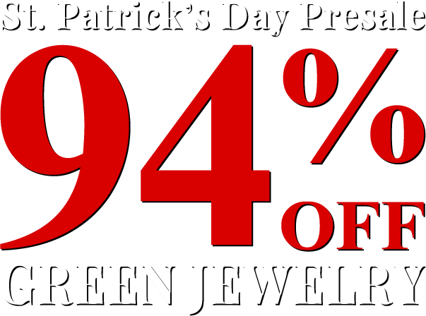 St. Patrick's Day Presale - All Green Jewelry 94% Off