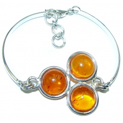 Excellent Baltic Amber .925 Sterling Silver entirely handcrafted Bracelet