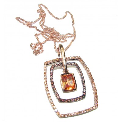 Golden Topaz 14K Gold over .925 Sterling Silver handcrafted Statement necklace