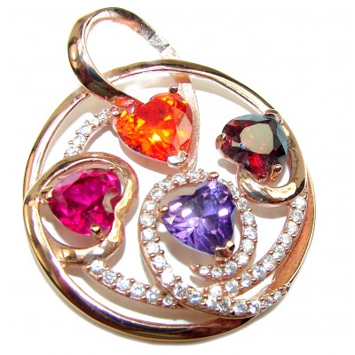 Endless Happiness Cubic Zirconia 14K Gold over .925 Sterling Silver Pendant