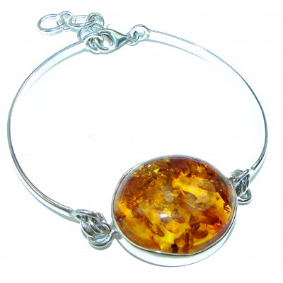 Genuine Baltic Amber .925 Sterling Silver handamde Bracelet