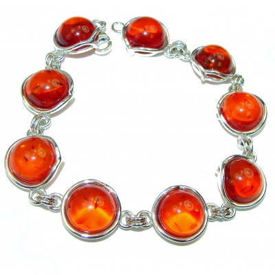 Beautiful Amber .925 Sterling Silver handcrafted Bracelet