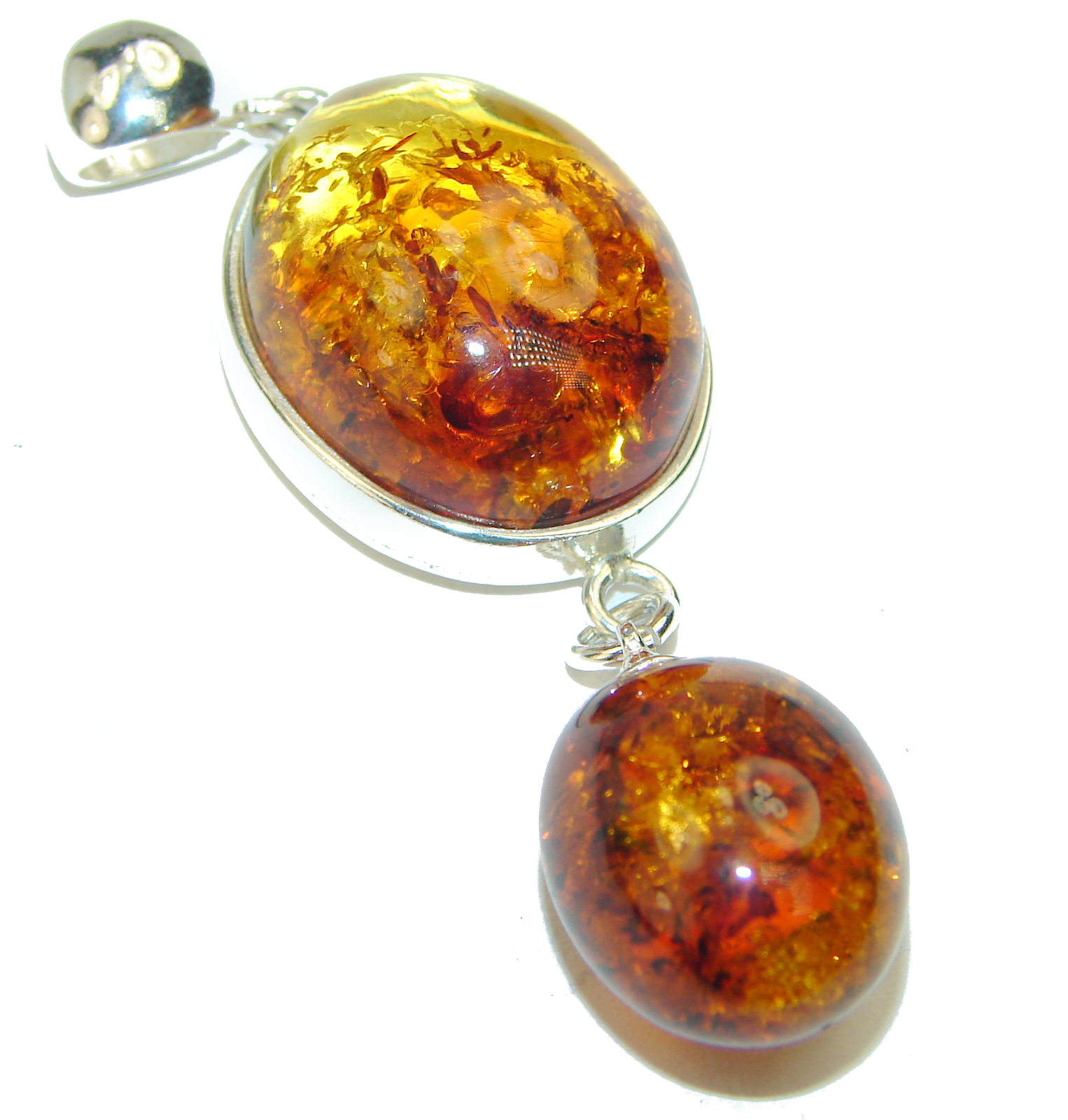 Baltic Baltic Amber .925 Sterling Silver handmade Pendant