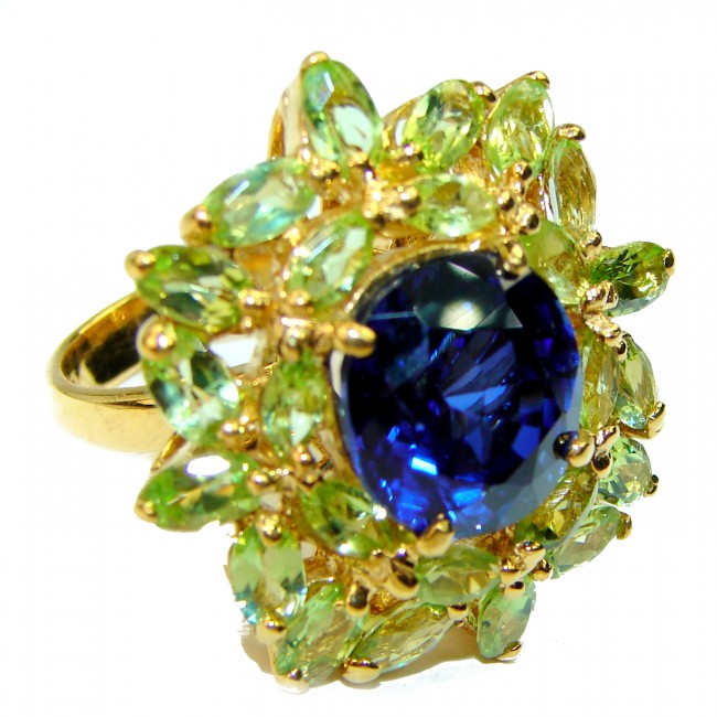 Emily London Blue Topaz 14K Gold over .925 Sterling Silver Ring size 8