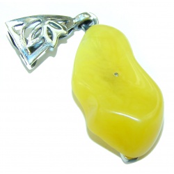 Butterscotch Baltic Amber .925 Sterling Silver handmade Pendant
