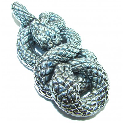 Boa Snake Marcasite .925 Sterling Silver Bali made Pendant