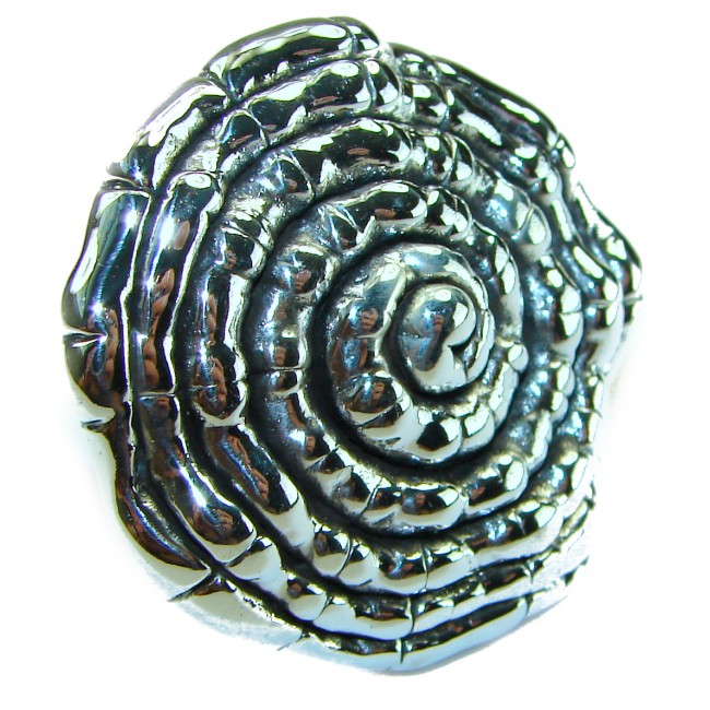 Ariadne's Thread Italy Made Silver Sterling Silver LARGE ring s. 6