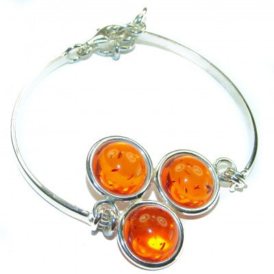 Excellent Baltic Amber .925 Sterling Silver entirely handcrafted Bracelet