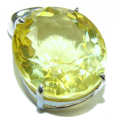 25.5 carat Citrine .925 Sterling Silver handmade Pendant