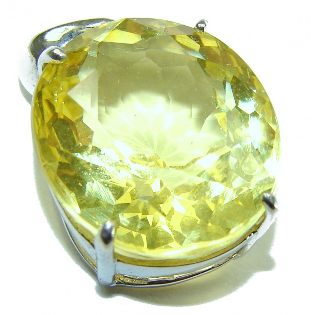 25.5 carat Citrine .925 Sterling Silver handmade Pendant