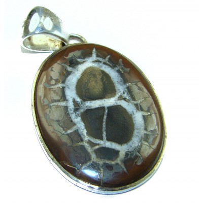 Genuine Pietriefied Wood .925 Sterling Silver handmade pendant