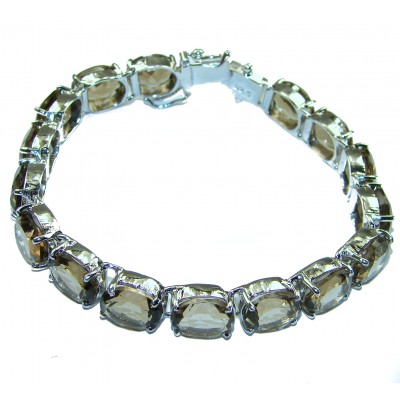 Sands Of Time Smoky Topaz .925 Sterling Silver handmade Bracelet