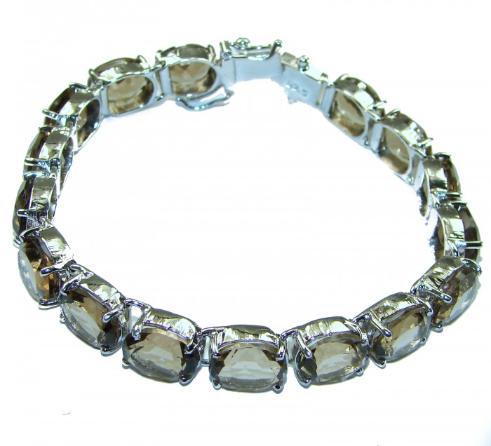 Sands Of Time Smoky Topaz .925 Sterling Silver handmade Bracelet