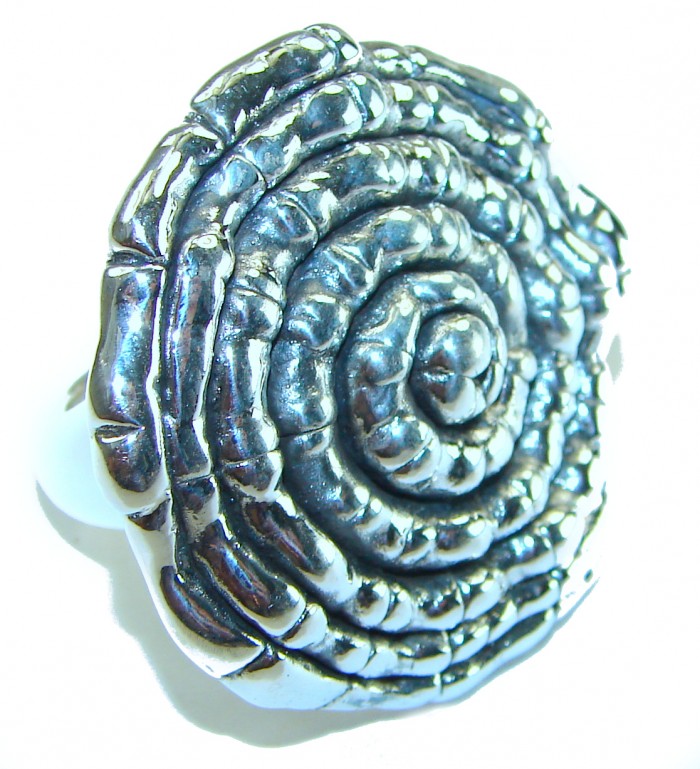 Large Italy Made Silver Sterling Silver LARGE ring s. 6 1/4