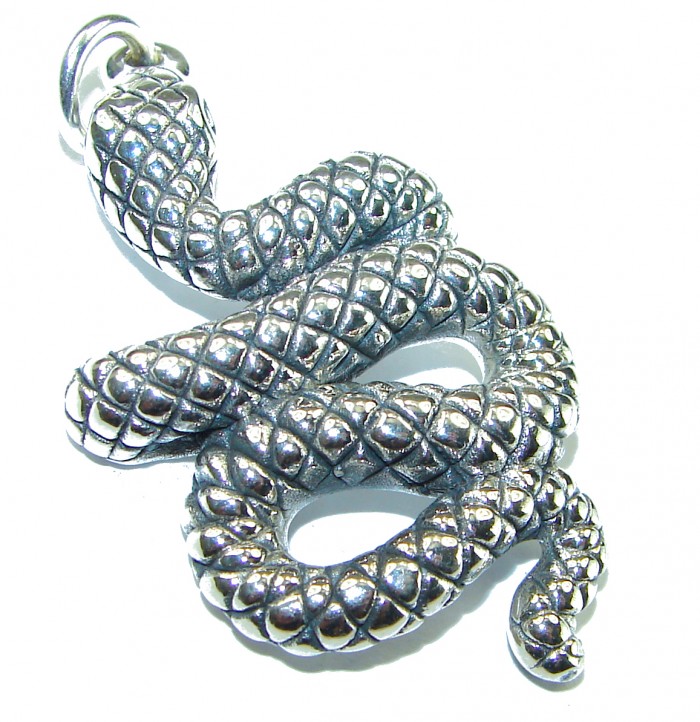Boa Snake .925 Sterling Silver Bali made Pendant