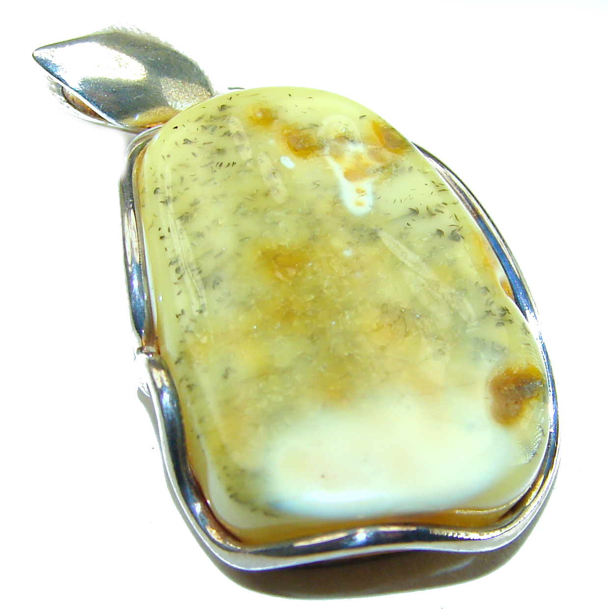 Butterscotch Baltic Amber .925 Sterling Silver handmade Pendant