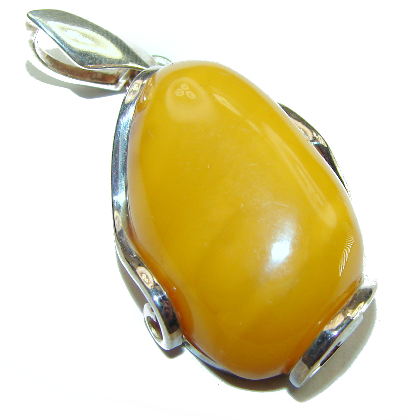 Vintage Beauty authentic Baltic Amber .925 Sterling Silver handcrafted pendant