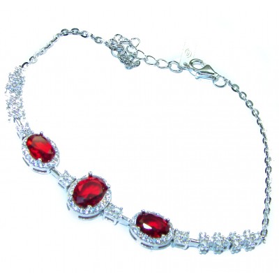 True Passion authentic Ruby .925 Sterling Silver handmade Bracelet