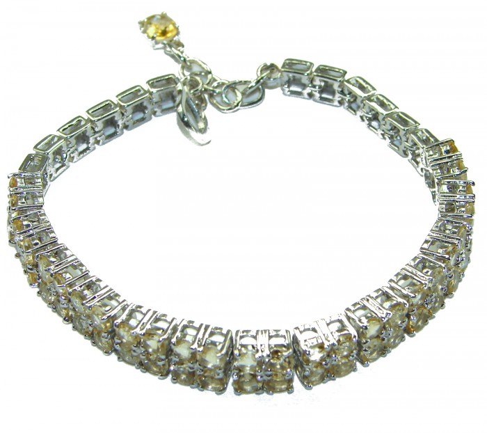 Authentic Amethyst Citrine .925 Sterling Silver handcrafted Bracelet
