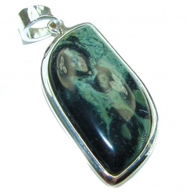 Huge natural best quality Rhyolite .925 Sterling Silver Pendant