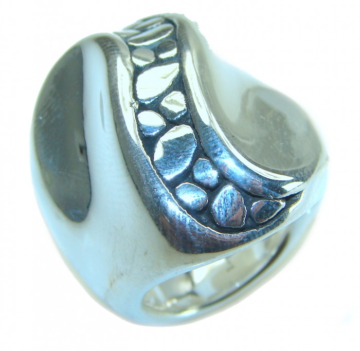 Natural Beauty Italy Made Silver Sterling Silver ring s. 6