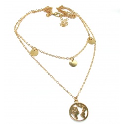 Multilayer Necklace 10K Gold over .925 Sterling Silver handcrafted necklace