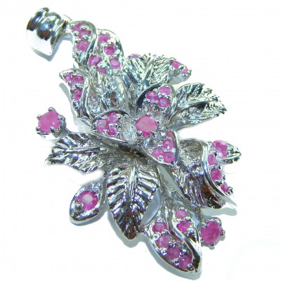 Red Royalty authentic Ruby .925 Sterling Silver handmade Pendant