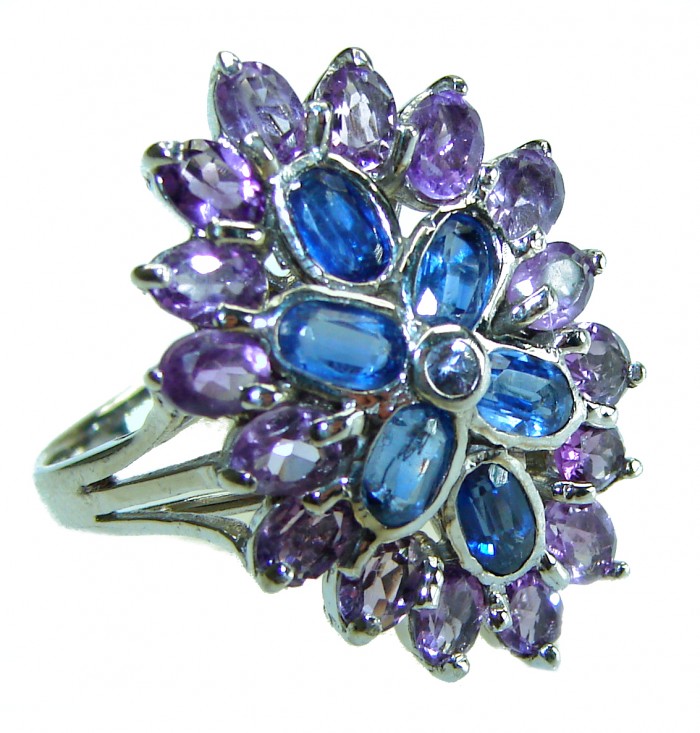 Authentic Kyanite .925 Sterling Silver handcrafted Ring size 9