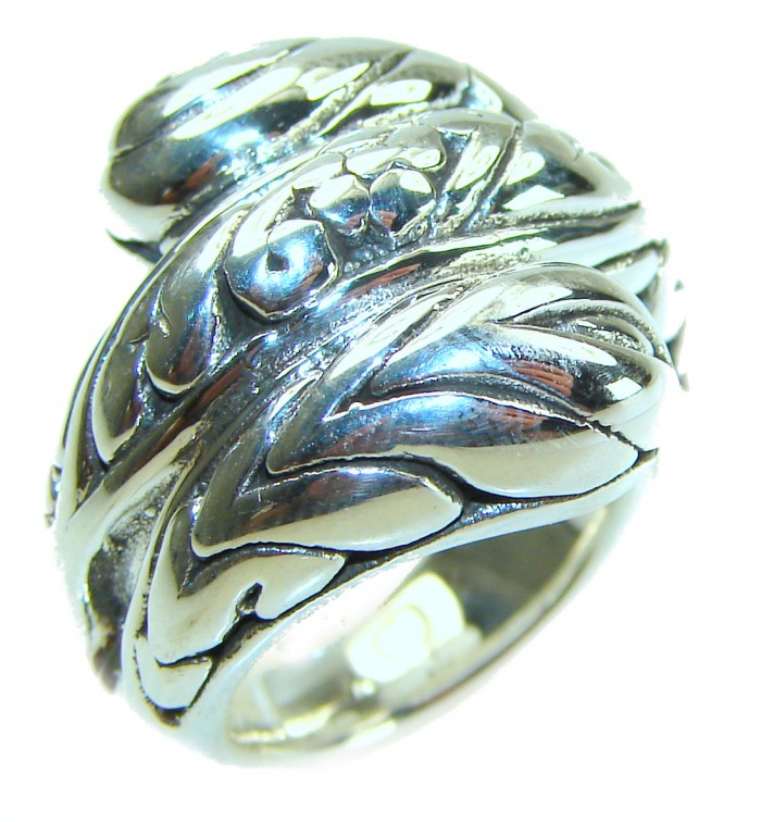 Natural Beauty Italy Made Silver Sterling Silver ring s. 6