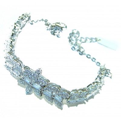 Dazzling Star Exclusive White Topaz .925 Sterling Silver handcrafted .925 Sterling Silver Bracelet