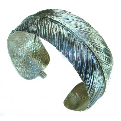 Silver Feather .925 Sterling Silver Bracelet / Cuff