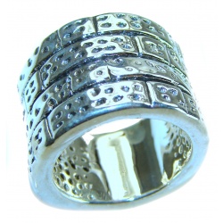 Natural Beauty Bali Made Silver Sterling Silver ring s. 6 3/4