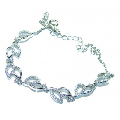 Dazzling Star Exclusive White Topaz .925 Sterling Silver handcrafted .925 Sterling Silver Bracelet