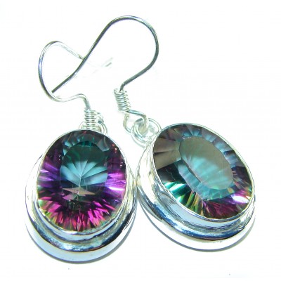 11.2 carat Mystic Topaz .925 Sterling Silver earrings