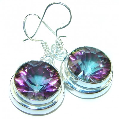 11.2 carat Mystic Topaz .925 Sterling Silver earrings