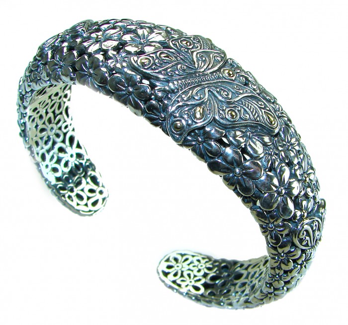 Spectacular - Large Heave Butterfly Bali Made .925 Sterling Silver handcrafted Bracelet / Cuff