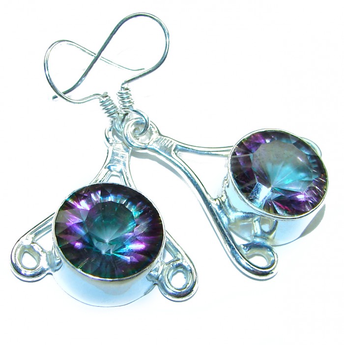 11.2 carat Mystic Topaz .925 Sterling Silver earrings