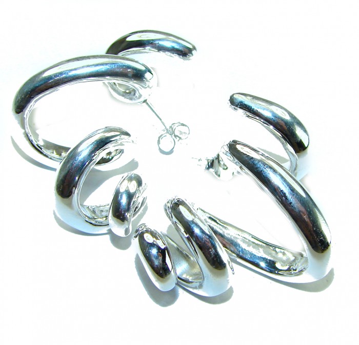 Snakes Italy made .925 Sterling Silver handcrafted Earrings