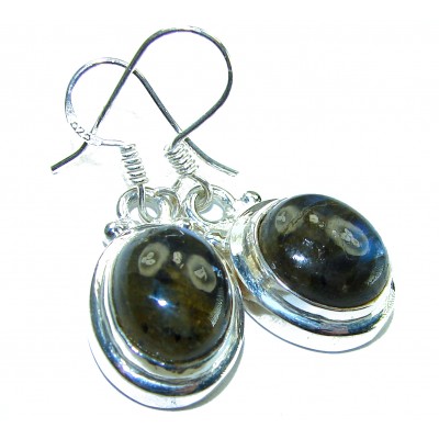 Perfect genuine Labradorite .925 Sterling Silver handmade earrings